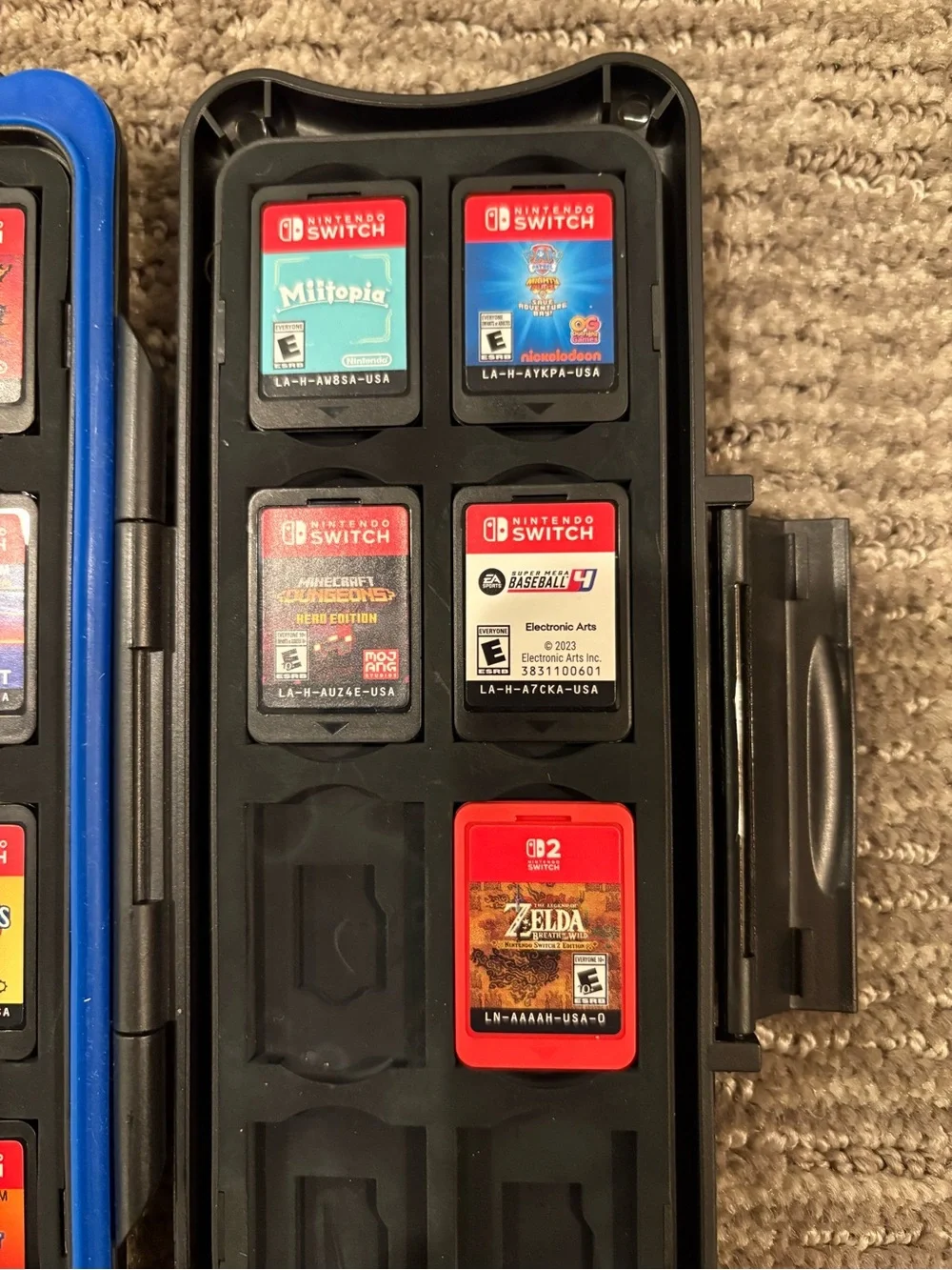 Nintendo Switch Game Card Carrying Case - Blue/Black